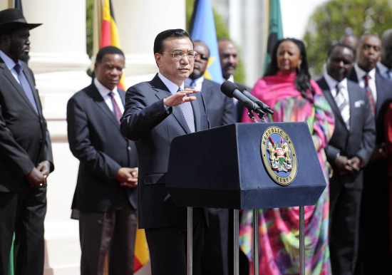 李克强要求中国公司精心建设蒙内铁路